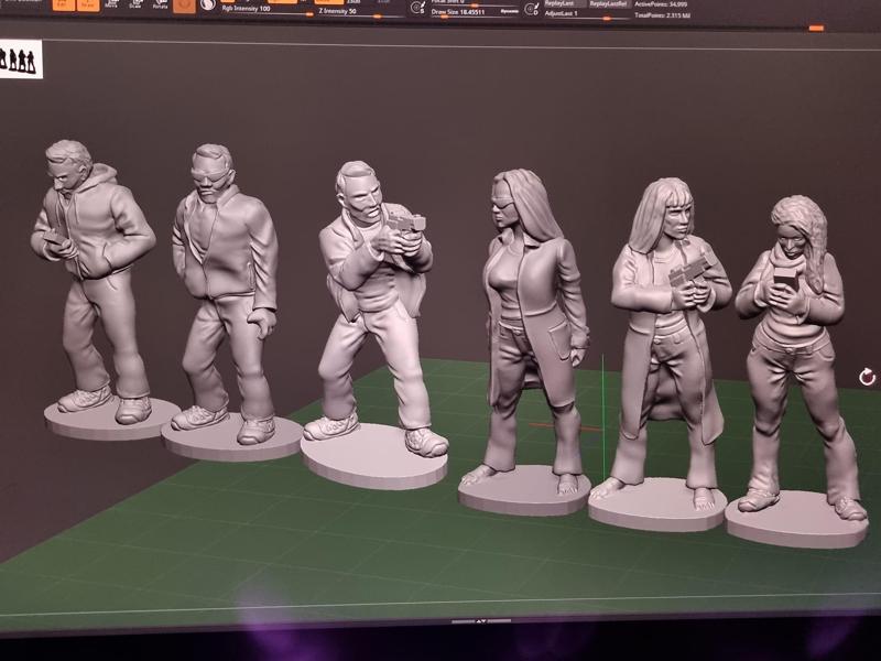 Secret Agents in 20mm 1/72 Male and Female Elhiem