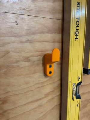 Hook for hanging carpenter's level