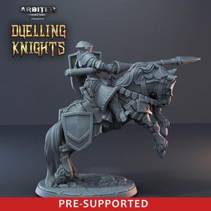 Pre-supported Female Knight Frogmouth on Horse 01