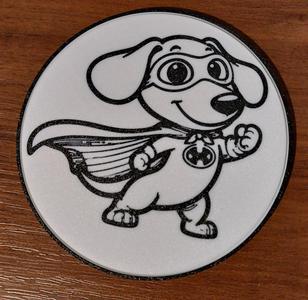 Dachshund superhero coaster ! 