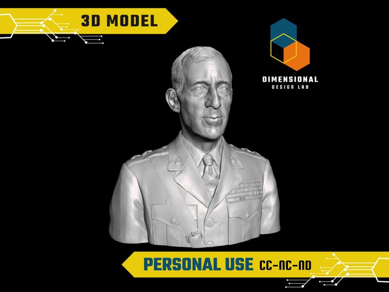 Smedley Butler - High-Quality STL File for 3D Printing (PERSONAL USE)