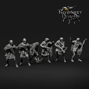 15mm 12-13th century Crossbowmen set A