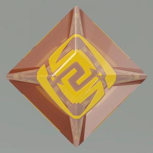 Genshin Impact square Geo Vision gem ONLY. Video game, props, cosplay