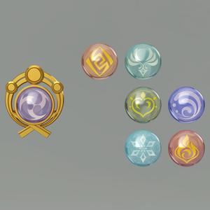 Genshin Impact Inazuma Vision set. Video game, props, cosplay