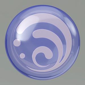 Genshin Impact spherical Hydro Vision gem ONLY. Video game, props, cosplay