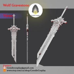 Genshin Wolf GraveStone Great Sword 3d digital file
