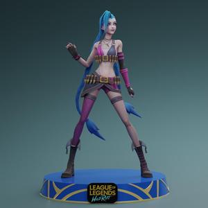 JINX LEAGUE OF LEGENDS WILD RIFT FREE 3D STL