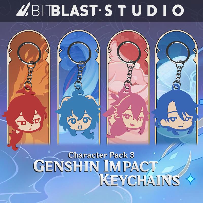 Genshin Impact Character Pack 3 Keychains