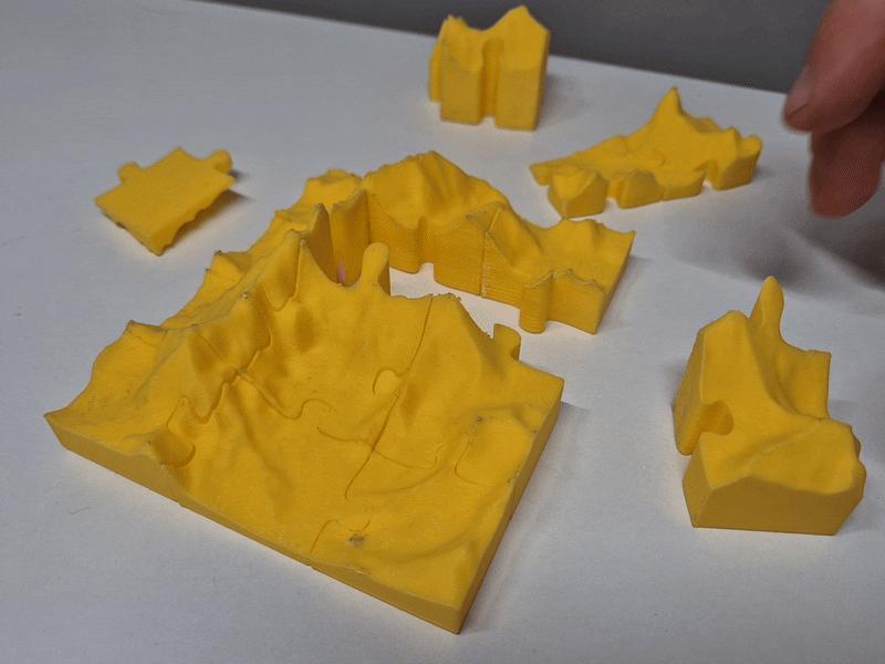 Topographic Puzzle Mount Everest and Himalayas