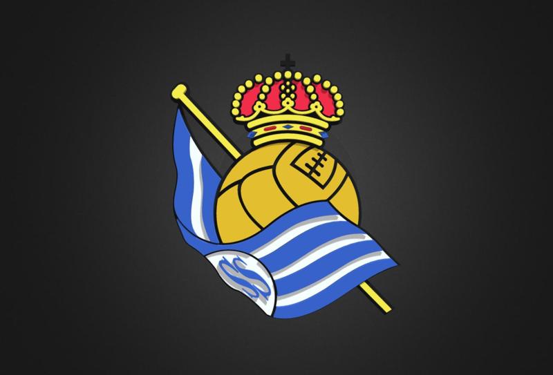 Real Sociedad 3D Logo Shield