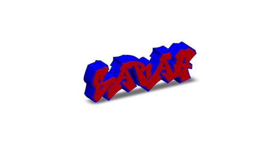 Sarah Personalized graffiti name tag