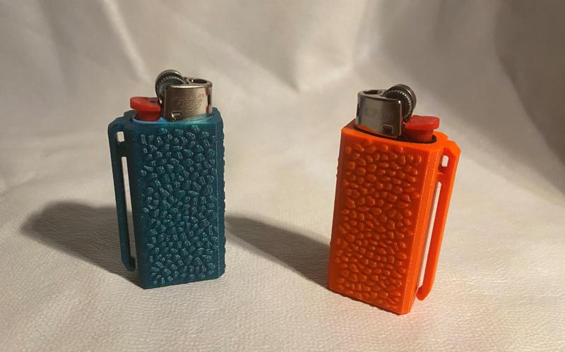 Mini BIC Lighter Case with Key Ring Hole and Clip