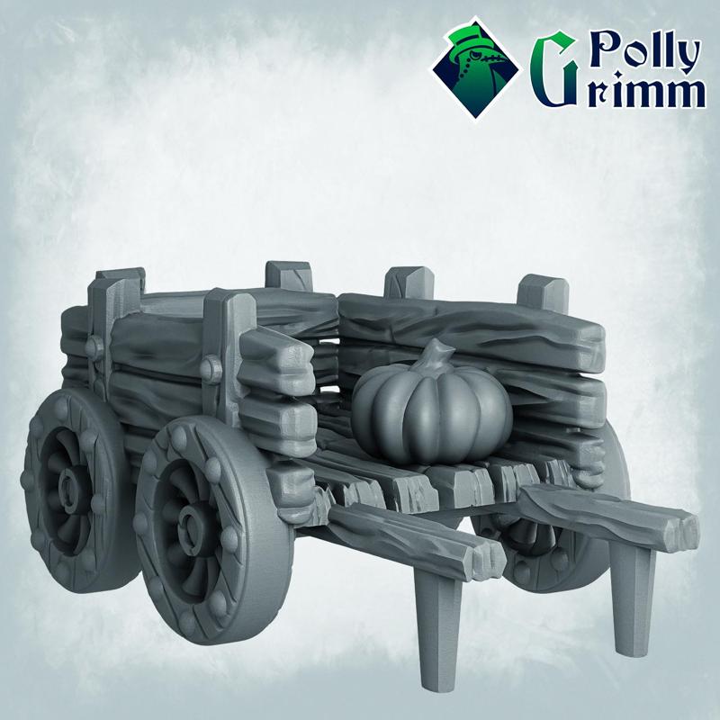 Terrain Set. Merchant cart