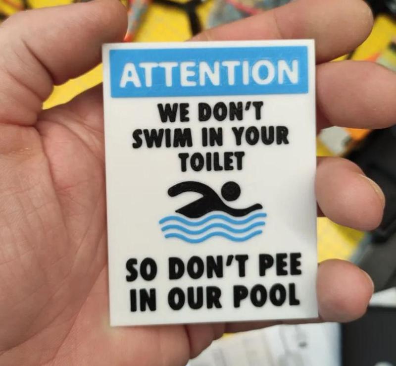 Pool sign