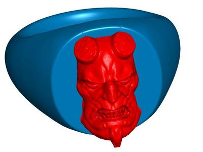 HellBoy Signet Ring with Resizing Instructions