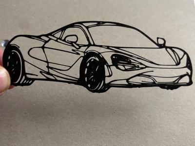 McLaren 720S wall art silhouette