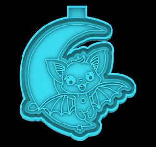Bat - Happy Halloween - freshie mold - STL for silicone mold