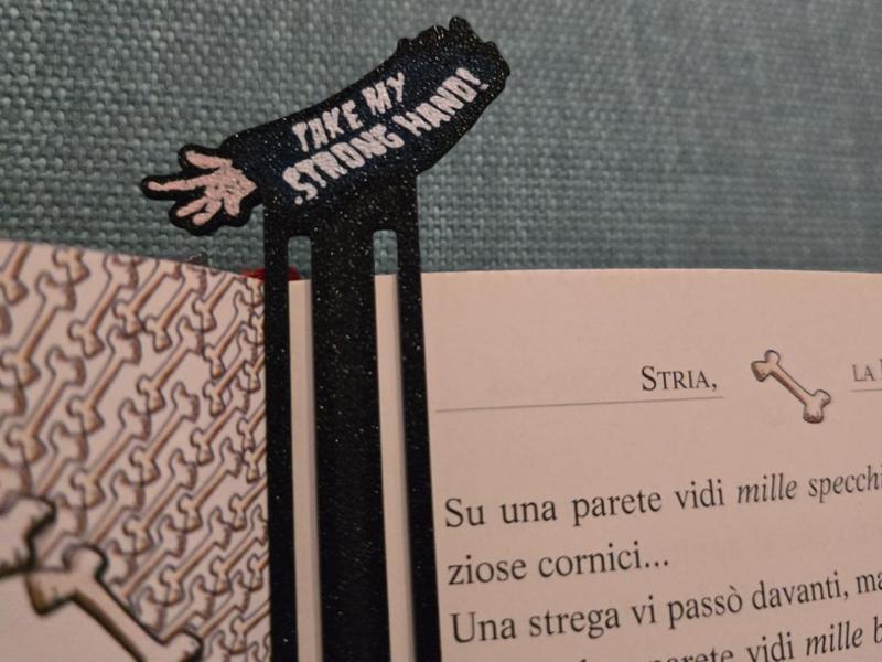 Strong Hand Bookmark Fun Scary Movie Art
