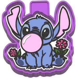 Stitch Blowing Bubble Gum Freshie STL Mold Housing