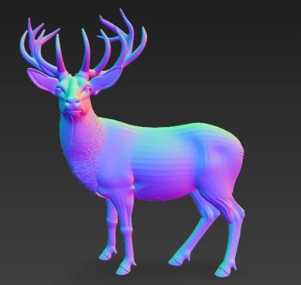 3D model represents a deer
