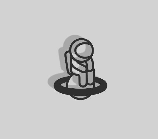 Decoration Astronaut sitting on planet - 2D Art