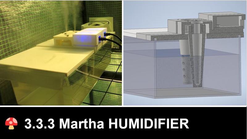 3.3.3 Humidifier with replaceable Parts for Grow Tents (Martha) or Greenhouse Cabinets