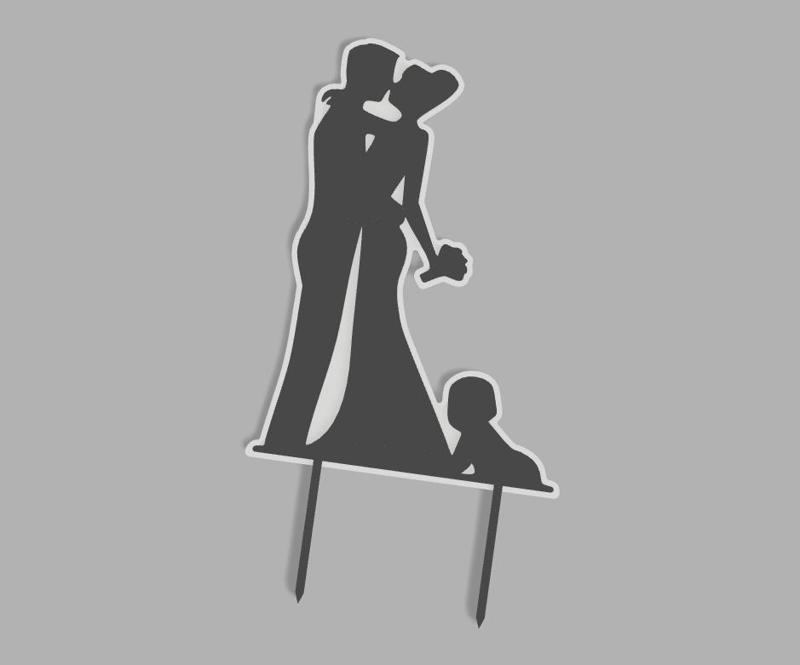 Wedding topper with baby