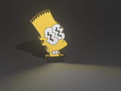 Lightbox 3D Bart Simpson fun and unique lamp