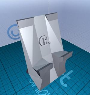 Phone holder with cable hole
