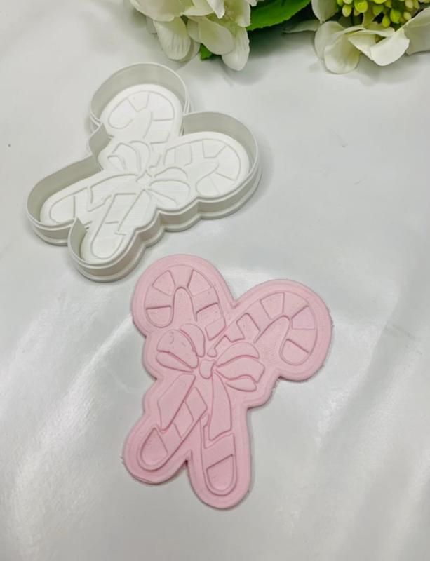 Candy cane Cookie Cutter and Cutter