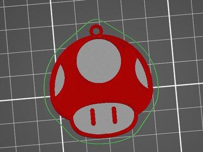 Mario bros. mushroom keychain (llavero honguito Mario)