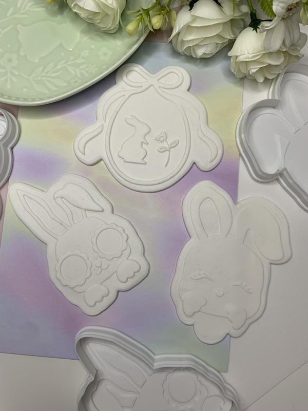 Set Easter cookie cutter and stamp
