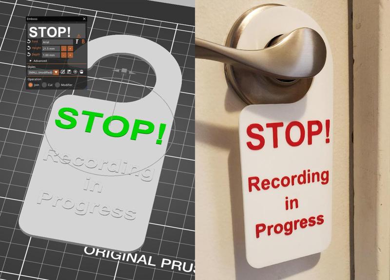 ⟁ Door Hanger edit in PrusaSlicer