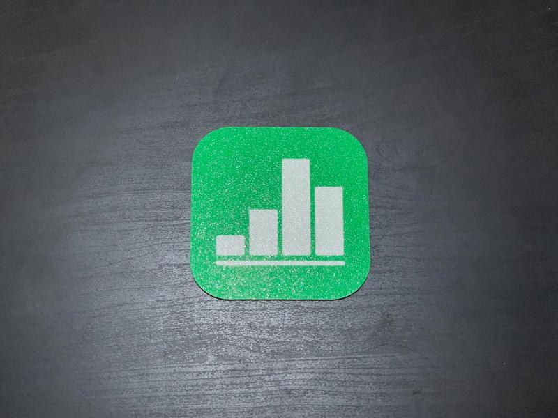 Numbers App Icon for iPhone Coaster
