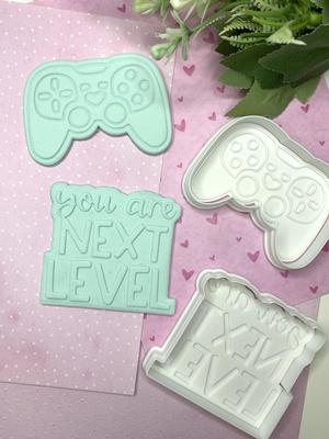 You are next level and video game controller cookie cutter and stamp