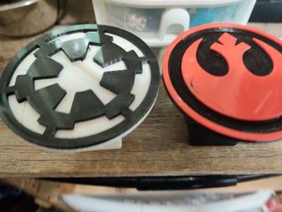 Rebel Alliance & Galactic Empire Hitch Cover (With Tabs)