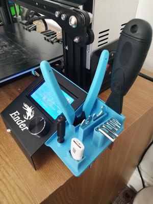 Display Back Cover with Tool Holder Ender 3
