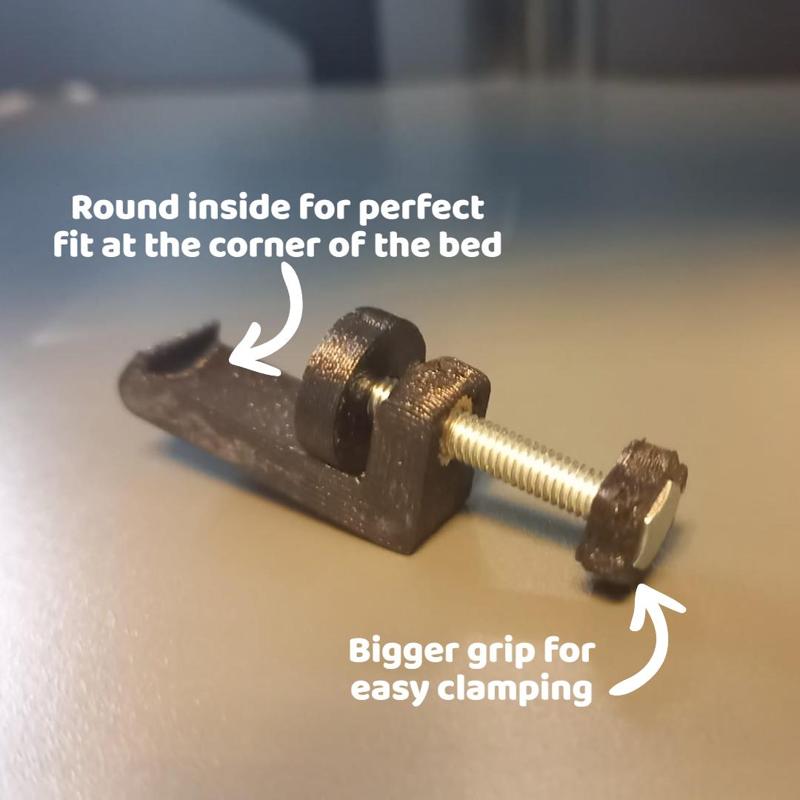 Bambu Lab heated bed clamp