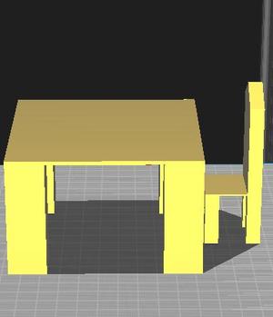 chair and table