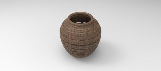 Modern Woven Cylinder Vase 3D Print Model