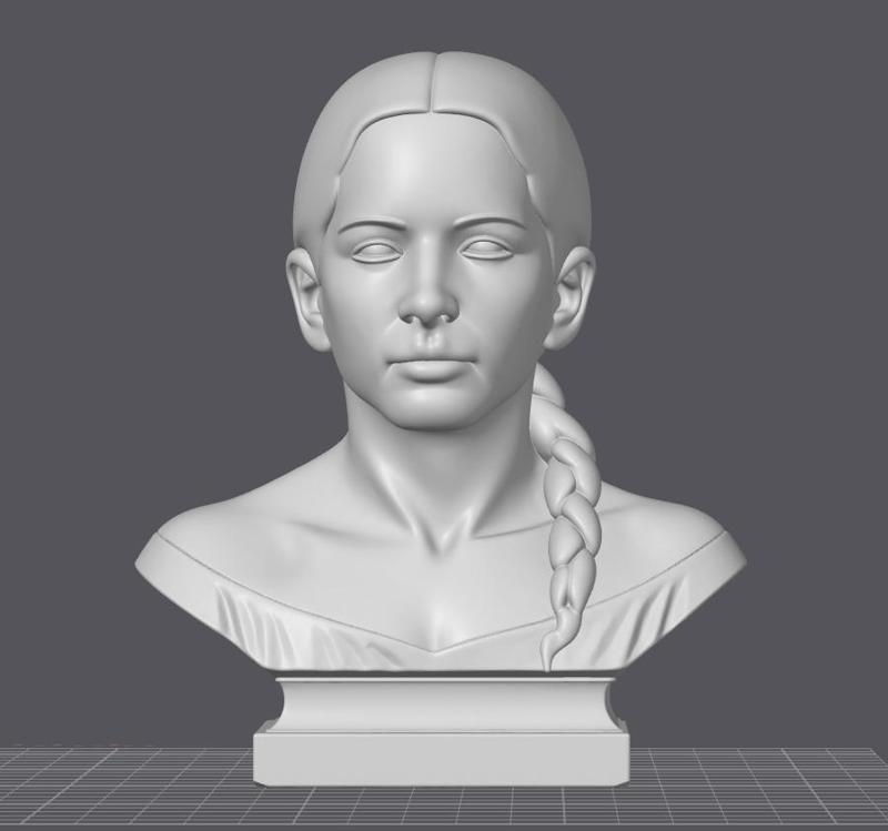 Bust of Rosalía - 3D model of the Spanish flamenco and pop singer