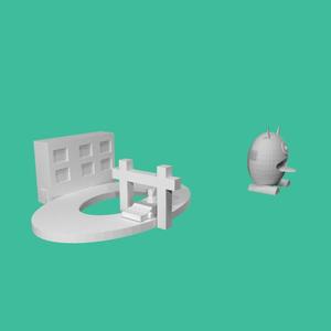 Buddyland Racetrack With Buddyland Character by Ryan Verkamp