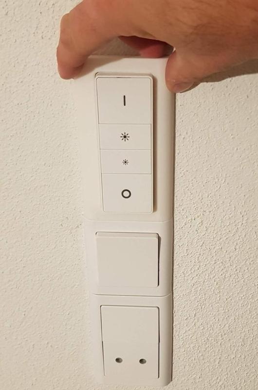 Hue Dimmer switch wall mount for FUGA softline design.