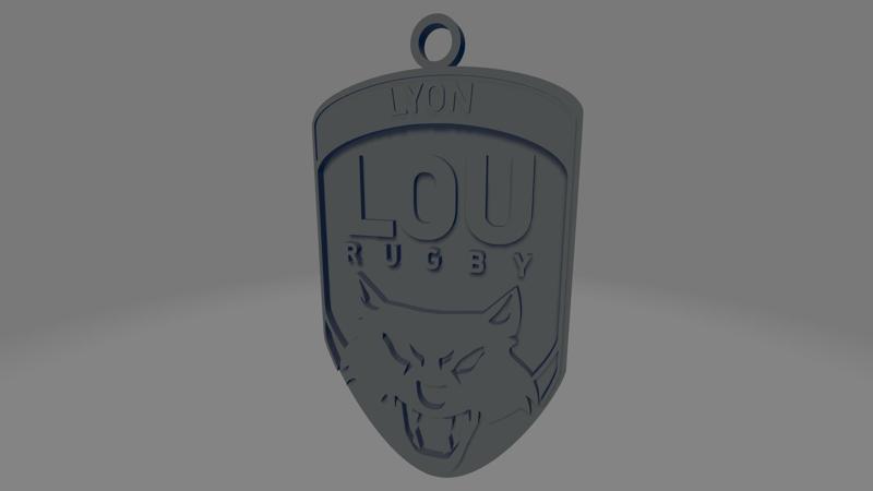 Lyon LOU Rugby Keychain