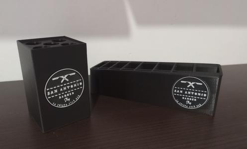 COMB HOLDER FOR HAIRDRESSING AND SCISSORS HOLDER COMBO