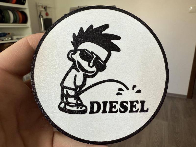 Pee on diesel coaster