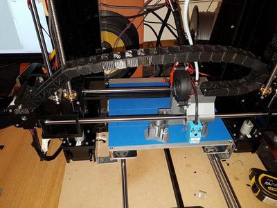 Anet A6 x carriage upgrade - e3d,  cube type sensor mount, cable chain + mounts, plus configuration file for skynet
