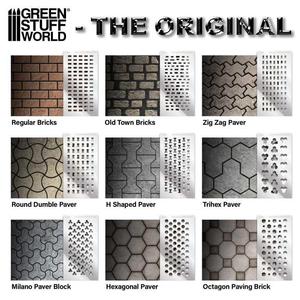 Paving brick and pavement molds for miniatures (also for laser cutters)