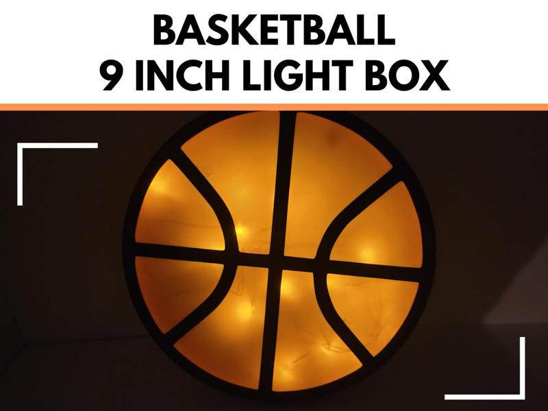 9 Inch Basketball Light Box with Hanger and Holder