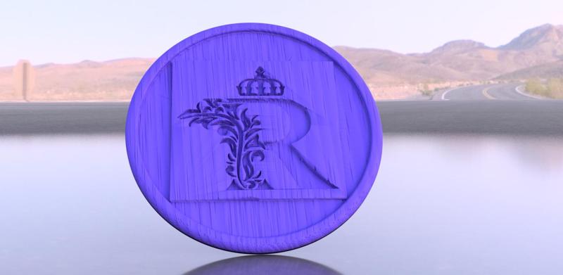 Coaster letter 'R'